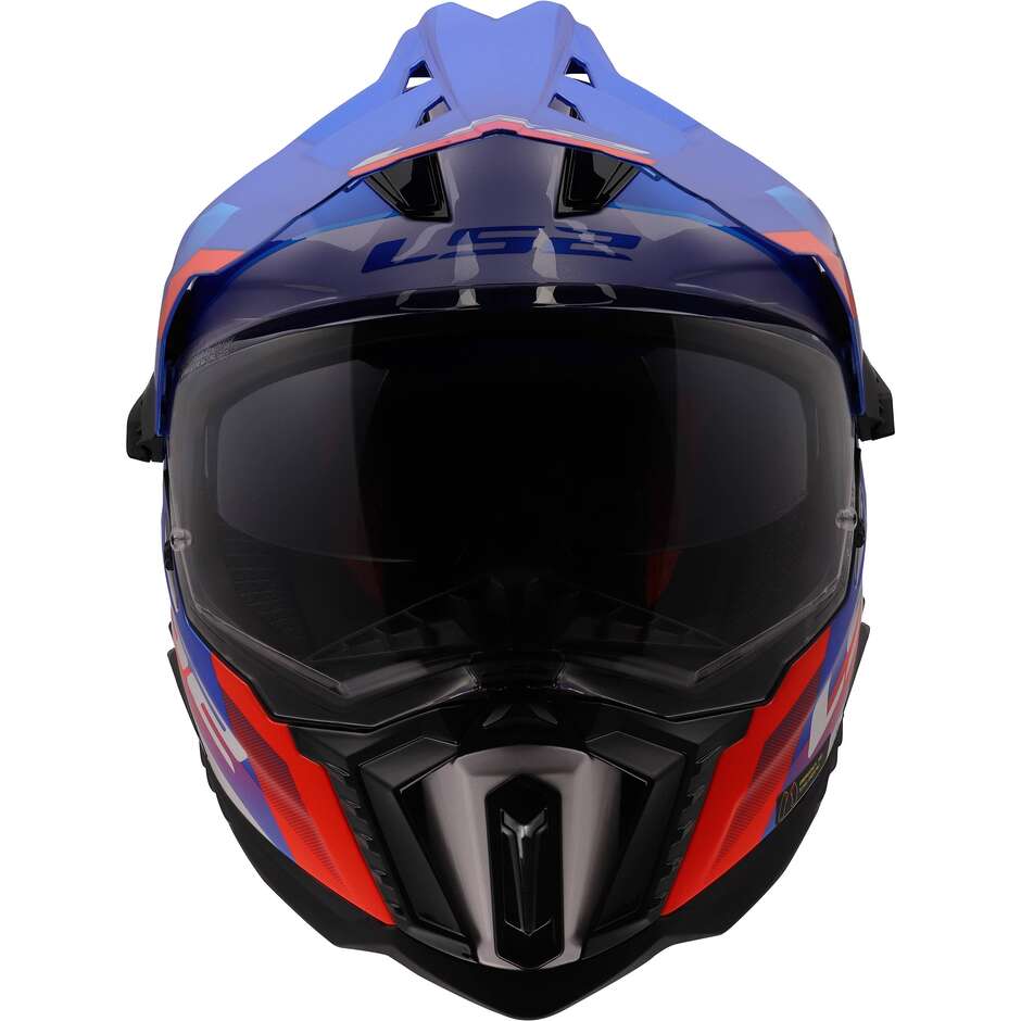 LS2 MX701 EXPLORER HEXA Adventure Motorcycle Helmet White Blue Red