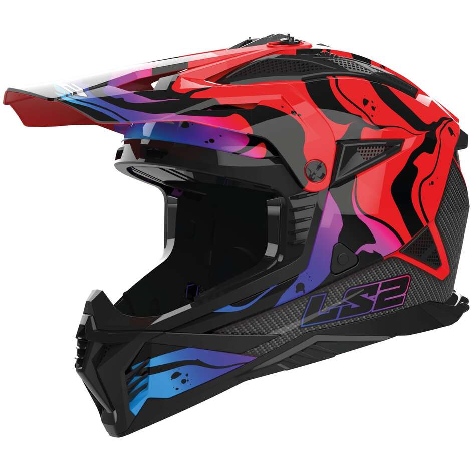Ls2 MX708 FAST 2 WASH Red Motorcycle Cross Enduro Helmet