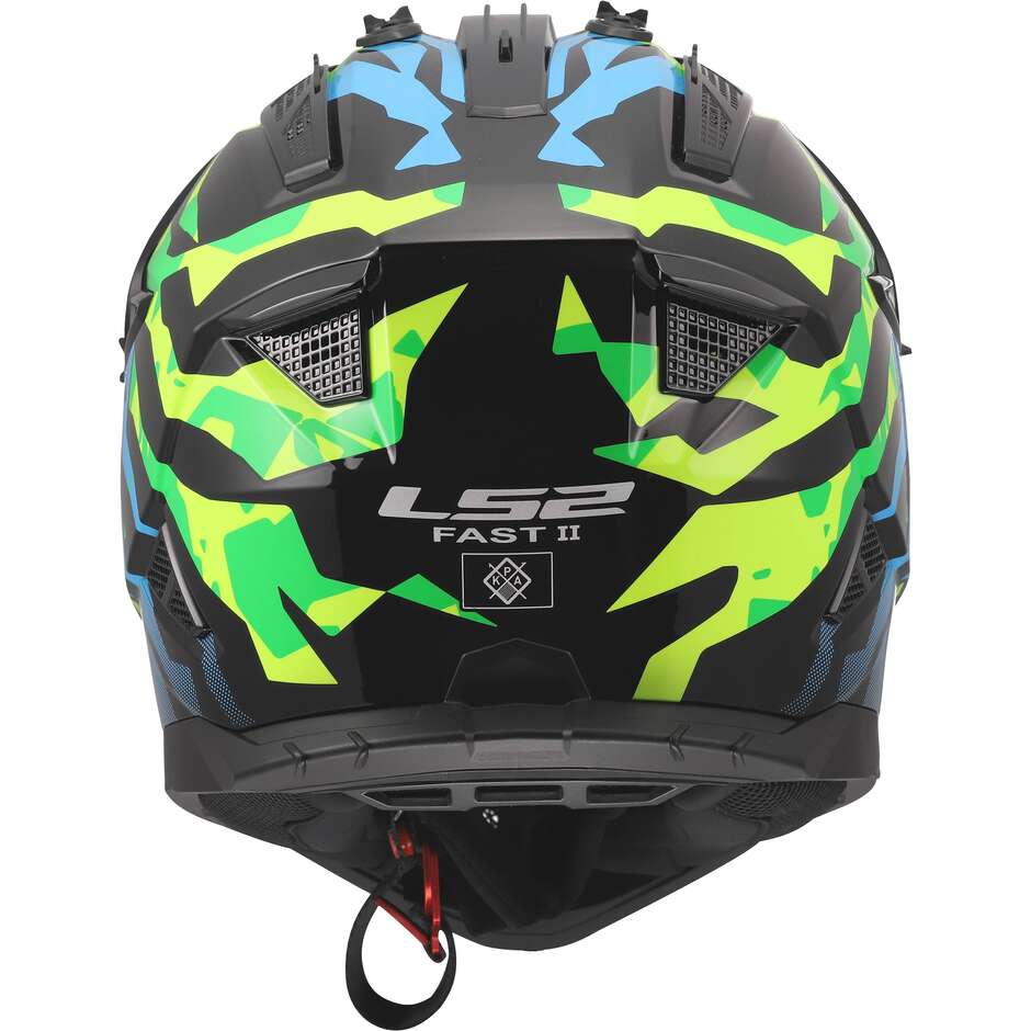 LS2 MX708 FAST II GROTESK Cross Enduro Motorcycle Helmet Blue Pink Green