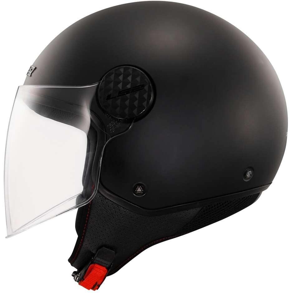 LS2 OF558 SPHERE LUX 2 SOLID Mattschwarzer Motorrad-Jethelm