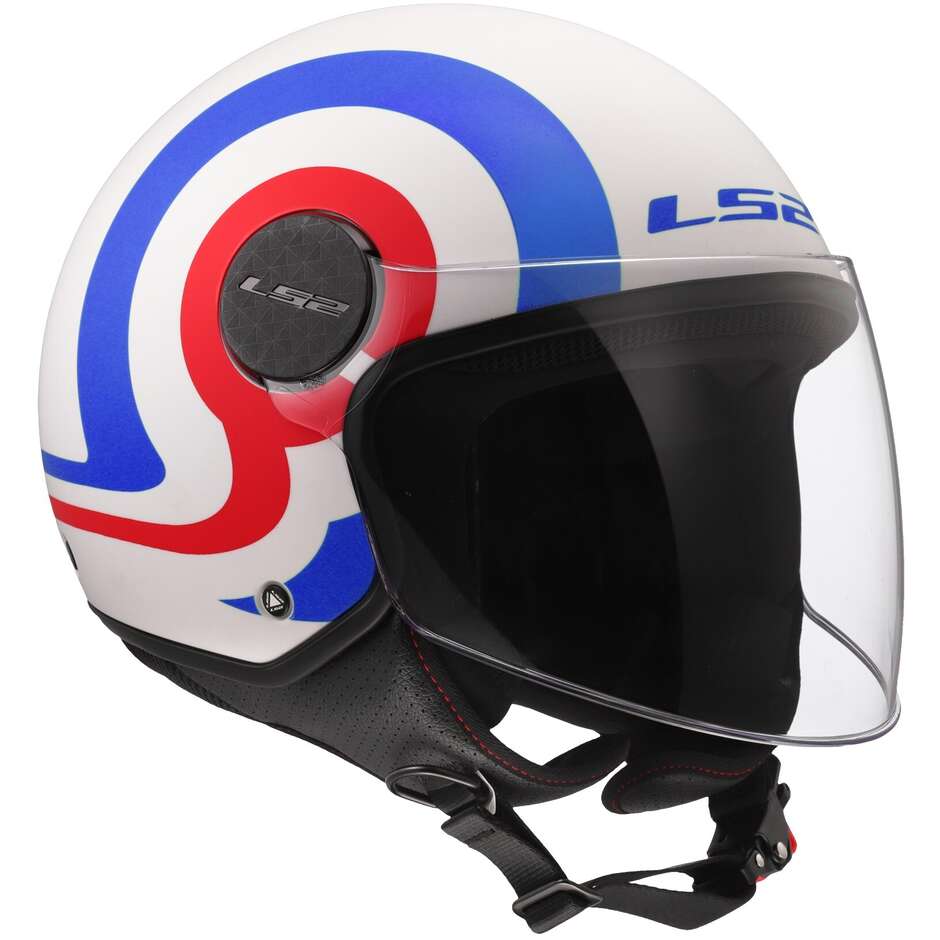 LS2 OF558 SPHERE LUX 2 URBY Jet Motorradhelm Weiß Blau Rot