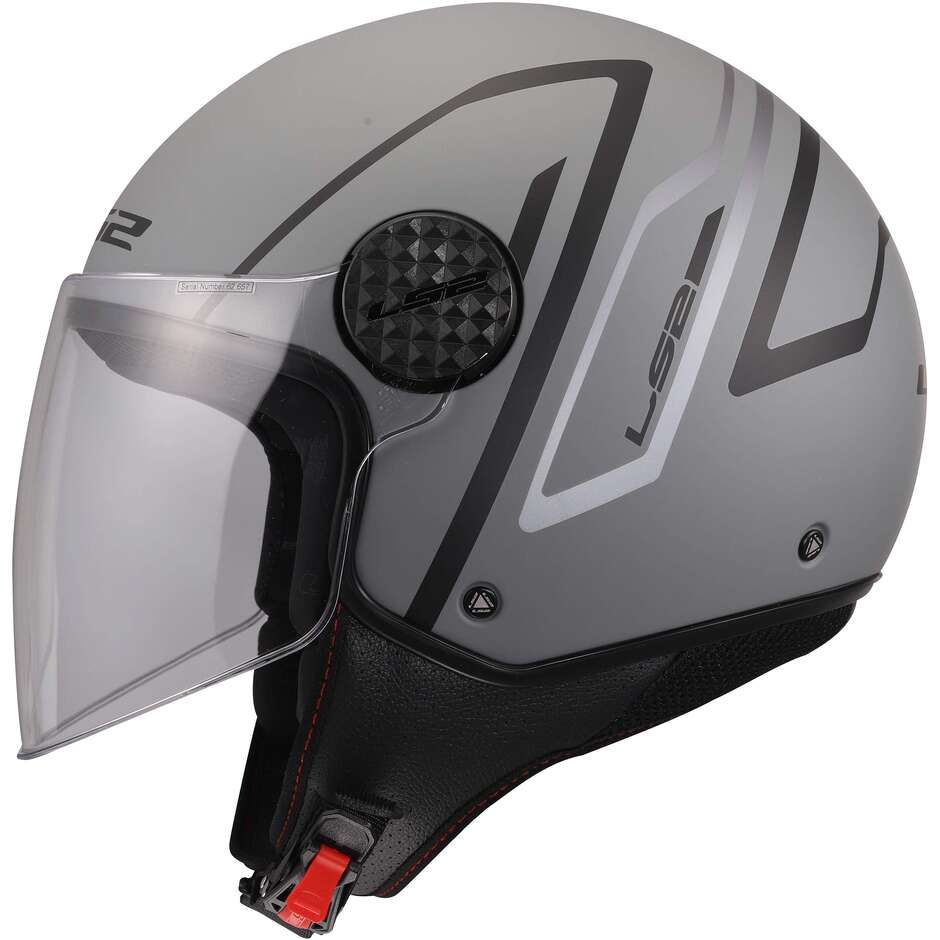 LS2 OF558 SPHERE LUX II MINIM Jet Motorcycle Helmet Black Grey