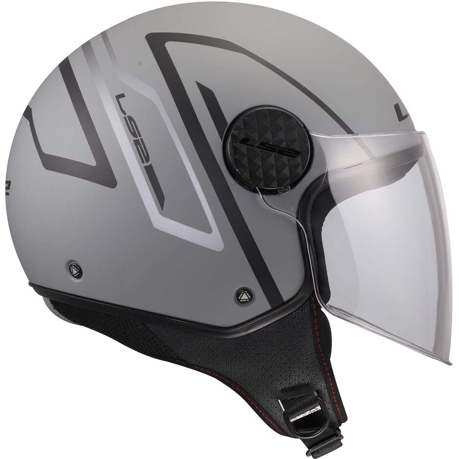 LS2 OF558 SPHERE LUX II MINIM Jet Motorcycle Helmet Black Grey