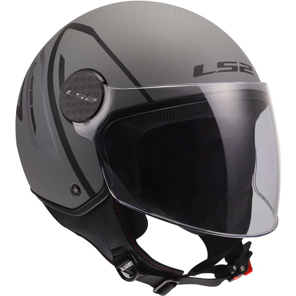 LS2 OF558 SPHERE LUX II MINIM Jet Motorcycle Helmet Black Grey