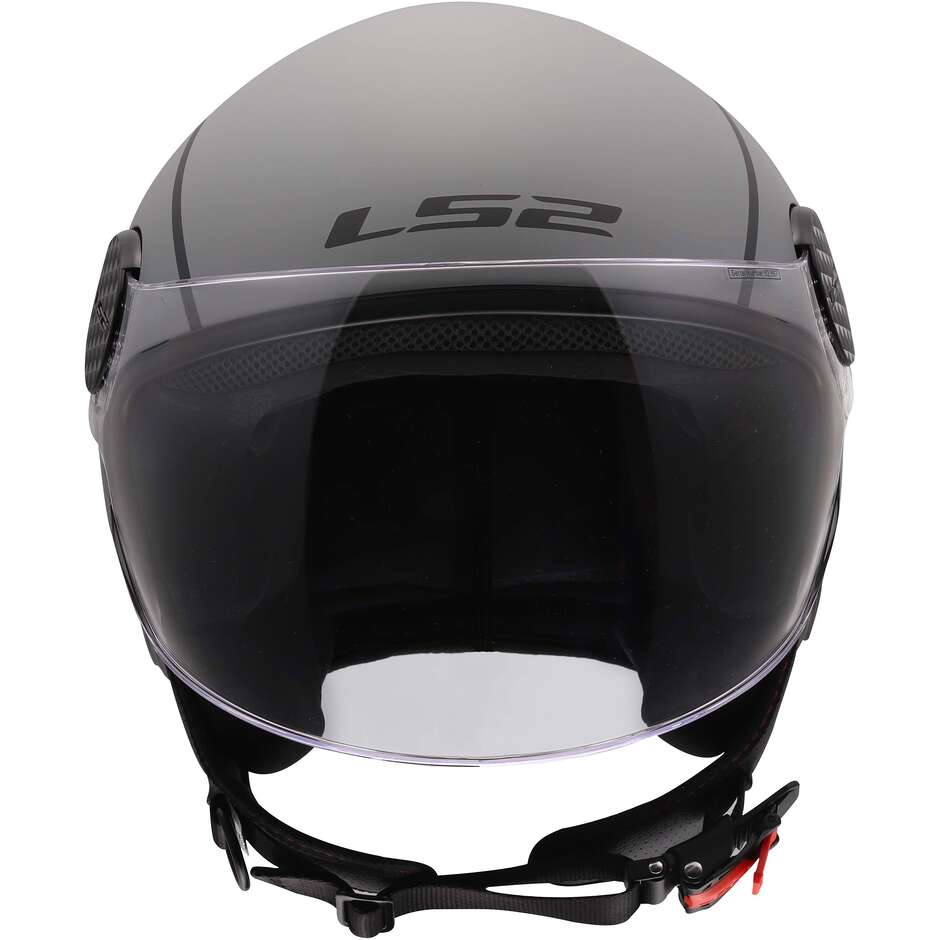 LS2 OF558 SPHERE LUX II MINIM Jet Motorcycle Helmet Black Grey