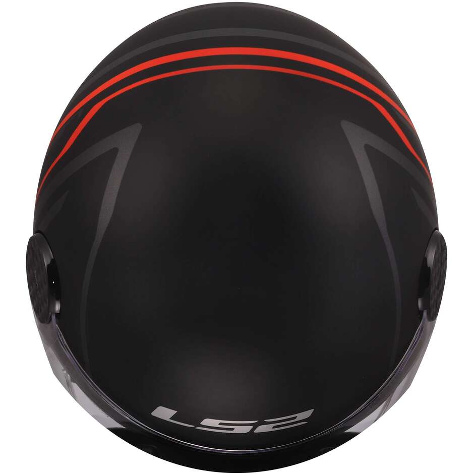 LS2 OF558 SPHERE LUX II MINIM Jet Motorcycle Helmet Black Red