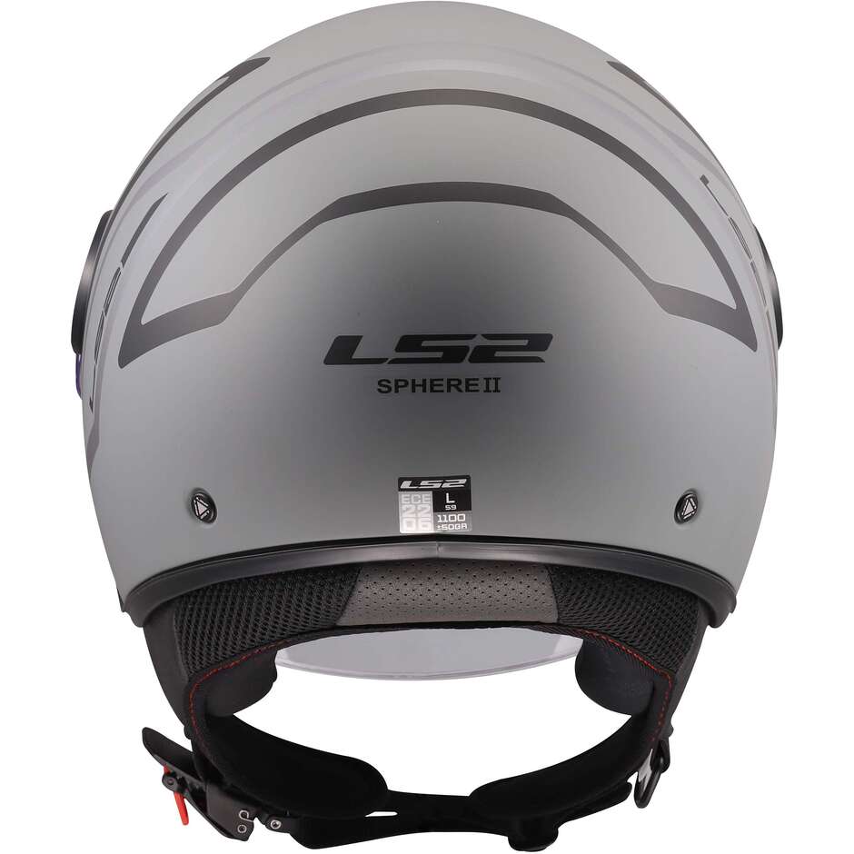LS2 OF558 SPHERE LUX II MINIM Jet Motorradhelm Schwarz Grau