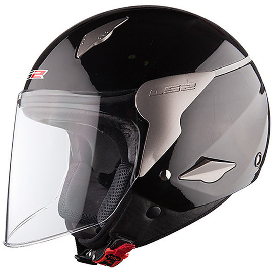 LS2 OF559 Rocket Jet Motorcycle Helmet Gloss Black