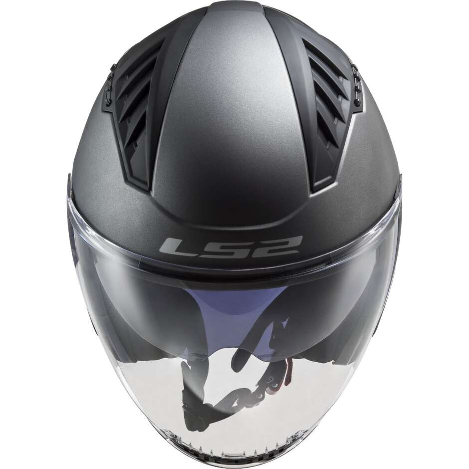 LS2 OF600 COPTER II Jet-Motorradhelm aus mattem Titan