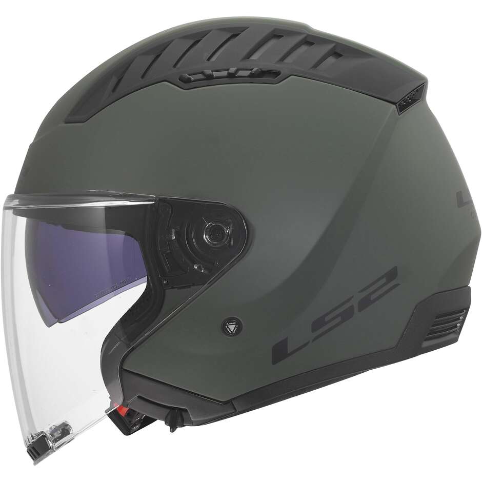 LS2 OF600 COPTER II SOLID Militärgrüner Jet-Motorradhelm