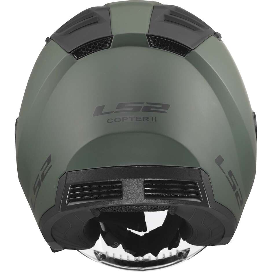LS2 OF600 COPTER II SOLID Militärgrüner Jet-Motorradhelm