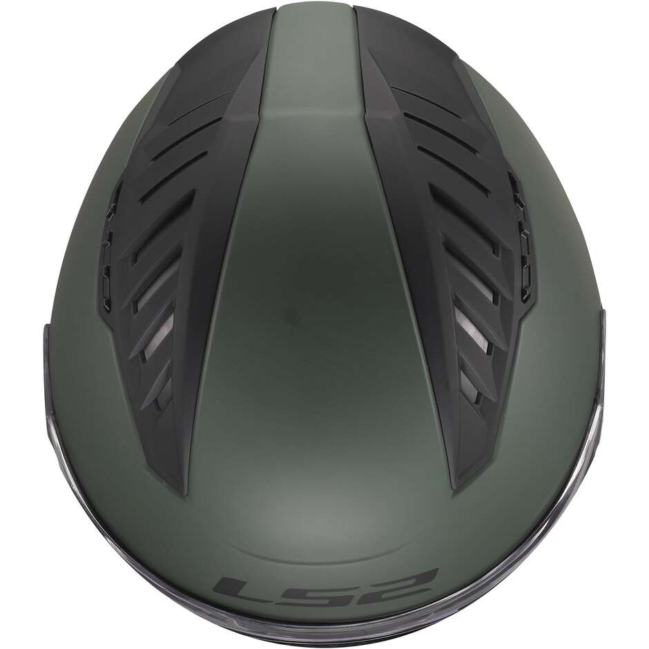 LS2 OF600 COPTER II SOLID Militärgrüner Jet-Motorradhelm