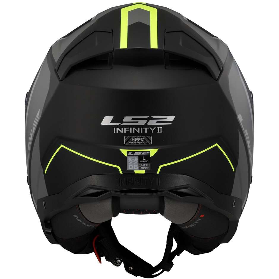 Ls2 OF603 INFINITY 2 Focus Jet Motorcycle Helmet Matt Black Yellow