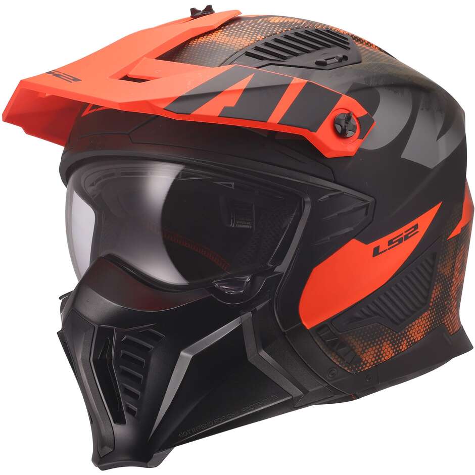 LS2 OF606 DRIFTER GAS Jet Motorradhelm Grau Orange