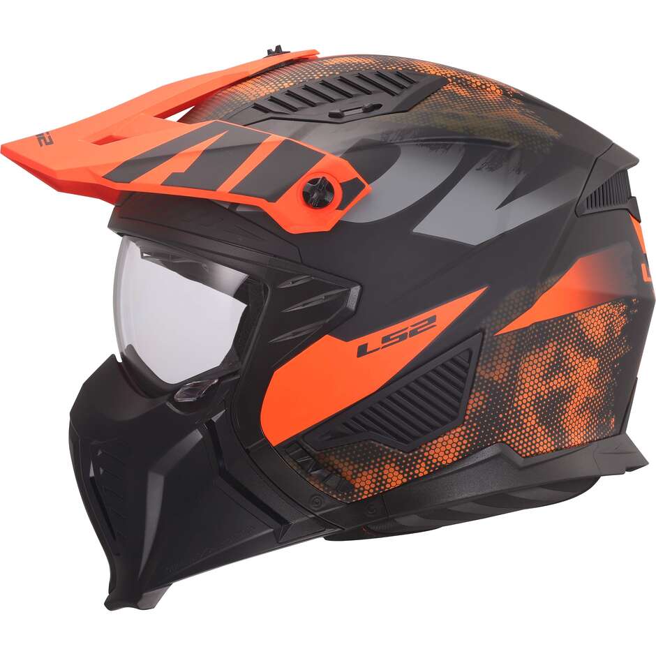 LS2 OF606 DRIFTER GAS Jet Motorradhelm Grau Orange