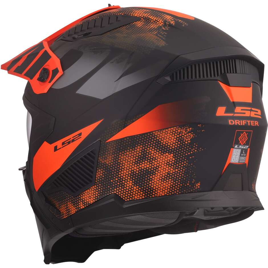LS2 OF606 DRIFTER GAS Jet Motorradhelm Grau Orange