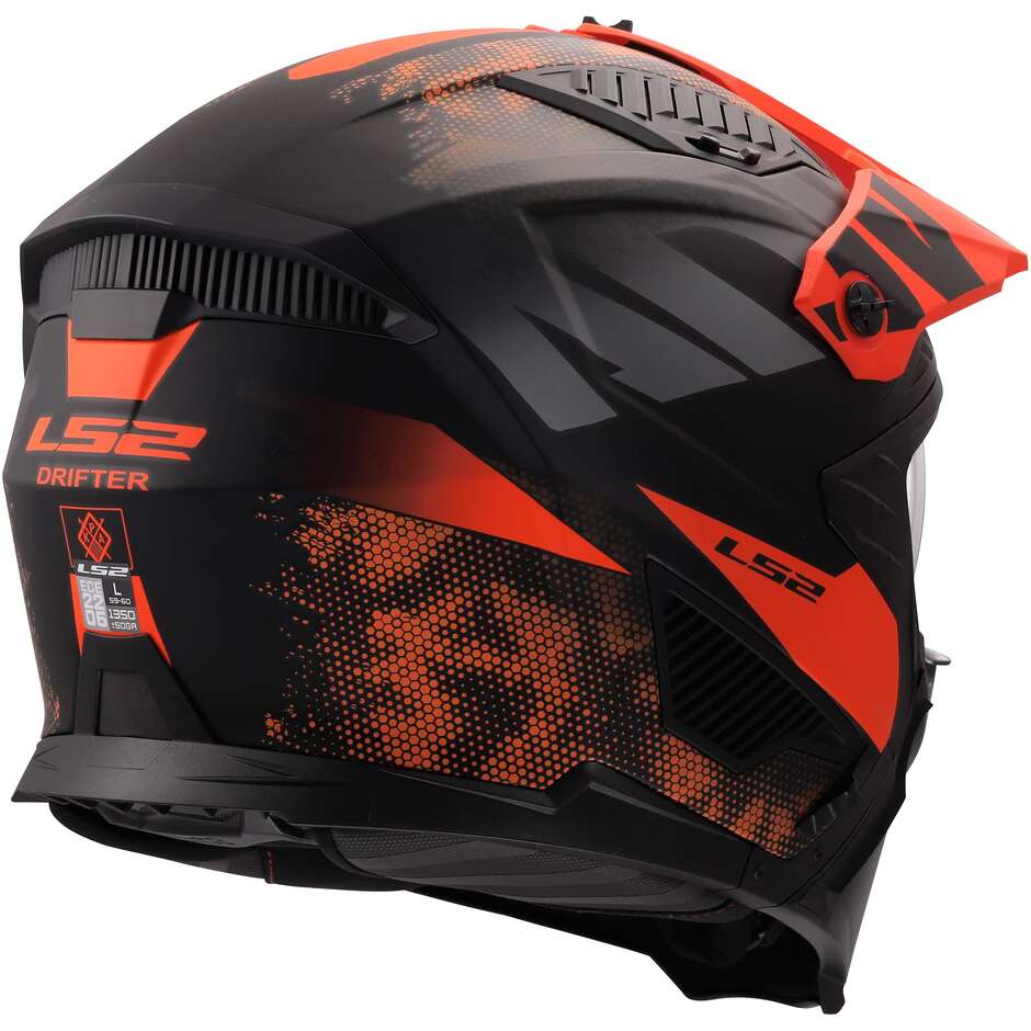 LS2 OF606 DRIFTER GAS Jet Motorradhelm Grau Orange