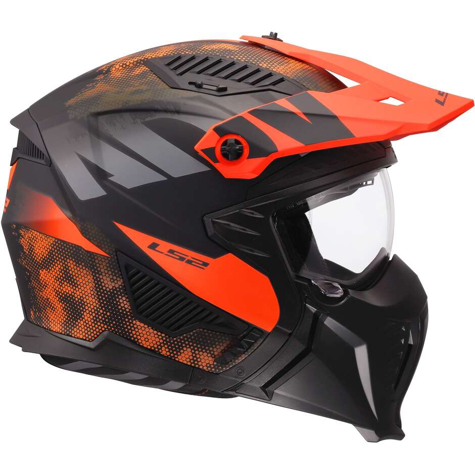 LS2 OF606 DRIFTER GAS Jet Motorradhelm Grau Orange