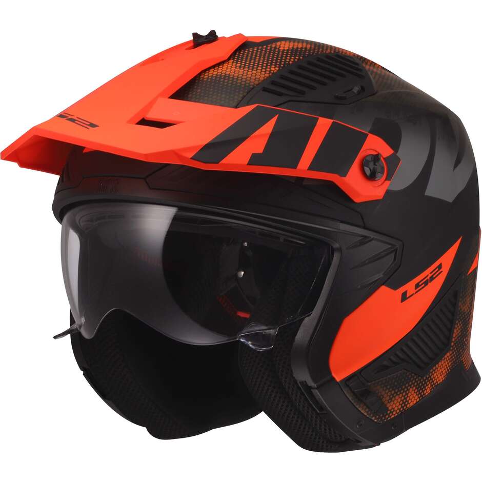 LS2 OF606 DRIFTER GAS Jet Motorradhelm Grau Orange