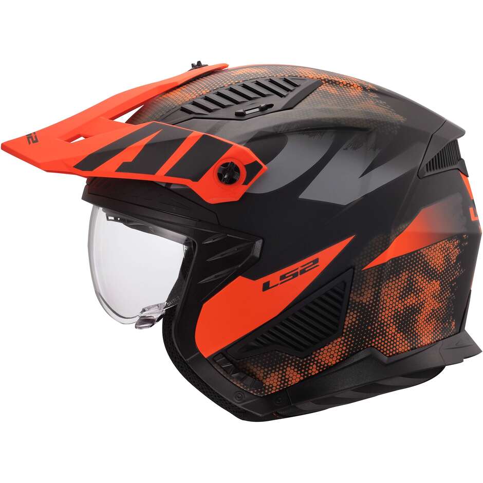 LS2 OF606 DRIFTER GAS Jet Motorradhelm Grau Orange