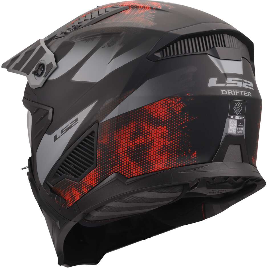 LS2 OF606 DRIFTER GAS Jet Motorradhelm Grau Rot