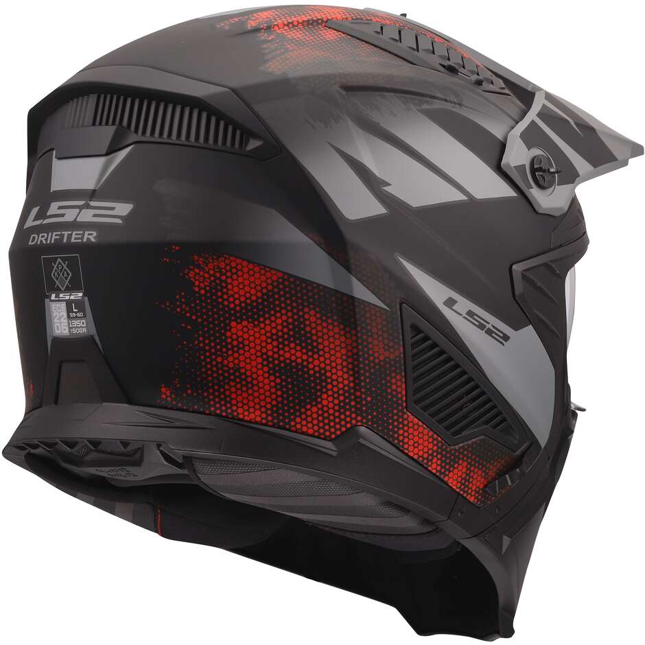 LS2 OF606 DRIFTER GAS Jet Motorradhelm Grau Rot