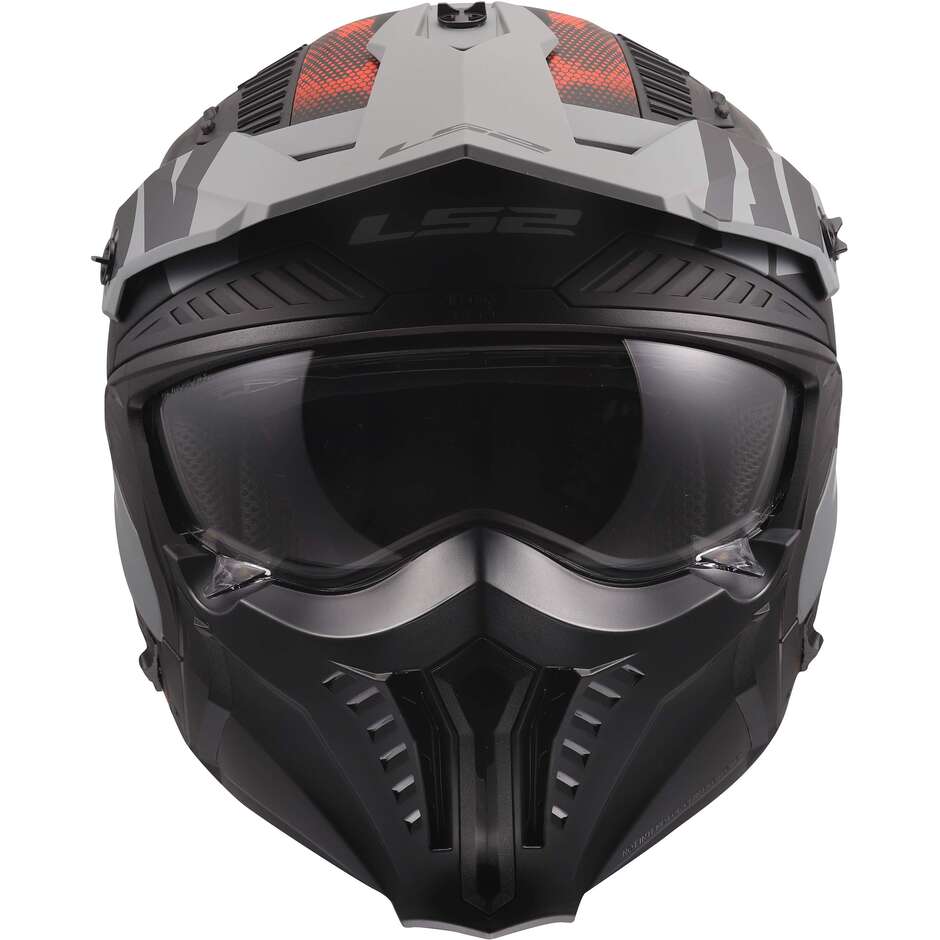 LS2 OF606 DRIFTER GAS Jet Motorradhelm Grau Rot