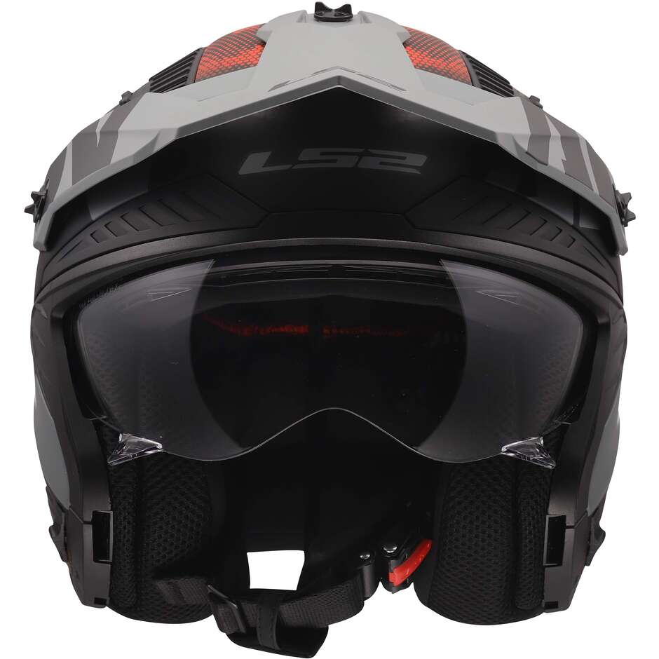 LS2 OF606 DRIFTER GAS Jet Motorradhelm Grau Rot