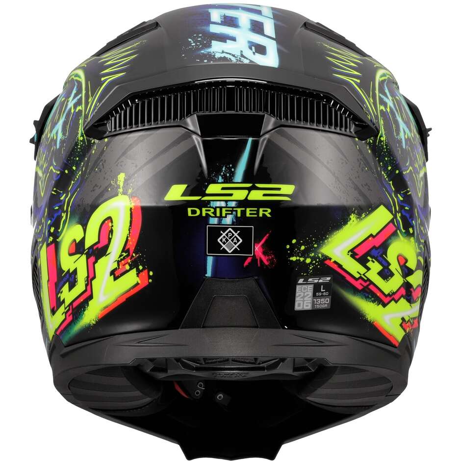 LS2 OF606 DRIFTER RAYZ Jet Motorcycle Helmet Black Blue