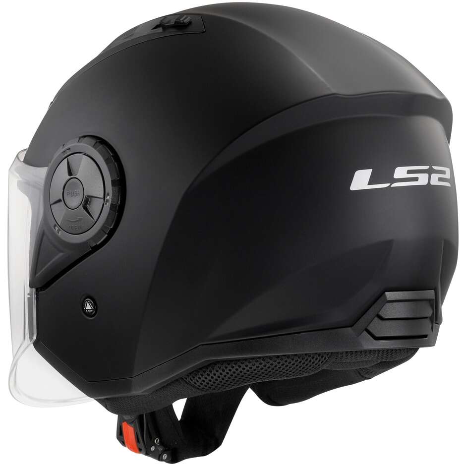 LS2 OF616 AIRFLOW 2 SOLID Mattschwarzer Motorrad-Jethelm