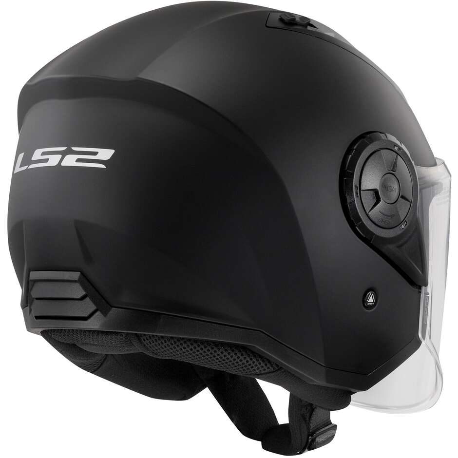 LS2 OF616 AIRFLOW 2 SOLID Mattschwarzer Motorrad-Jethelm