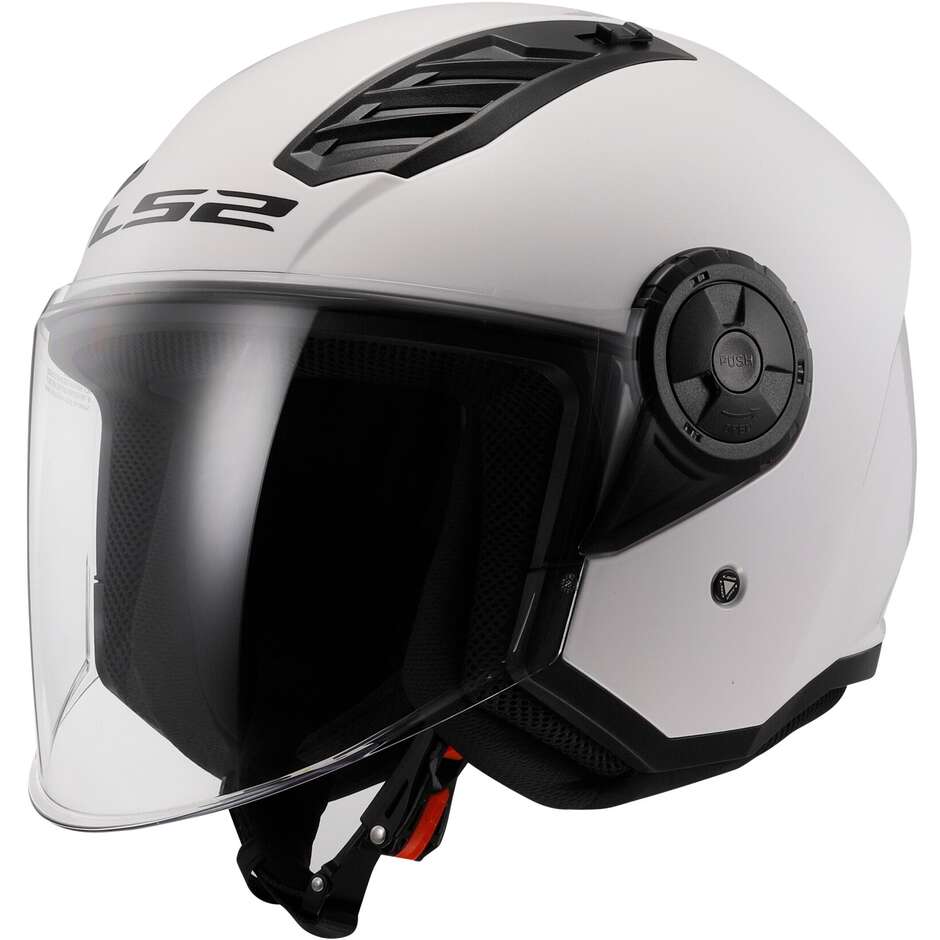 Ls2 OF616 AIRFLOW 2 SOLID White Motorcycle Jet Helmet