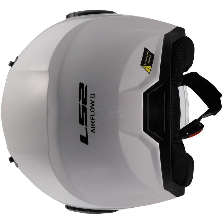 Ls2 OF616 AIRFLOW 2 SOLID White Motorcycle Jet Helmet