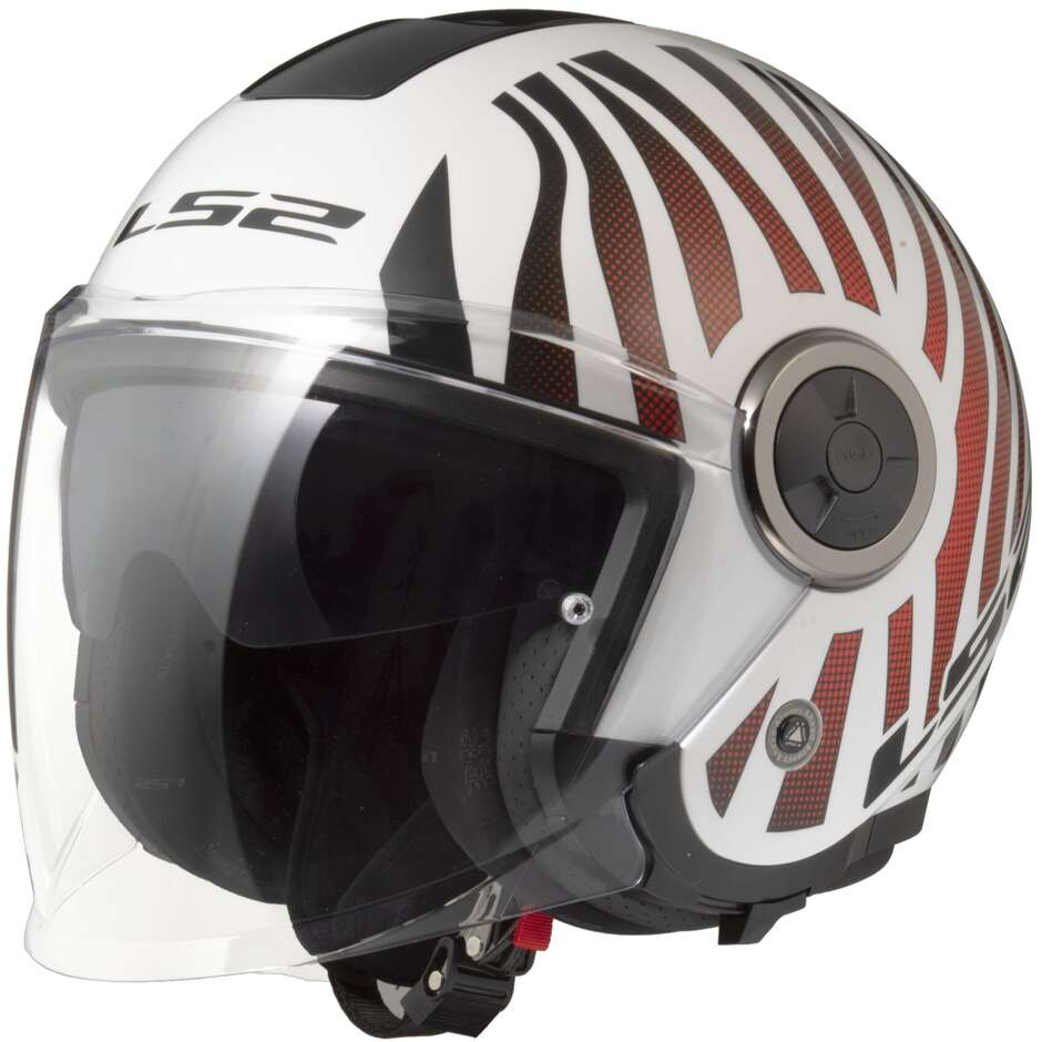 Ls2 OF620 CLASSY COOL Motorcycle Jet Helmet White Wineberry