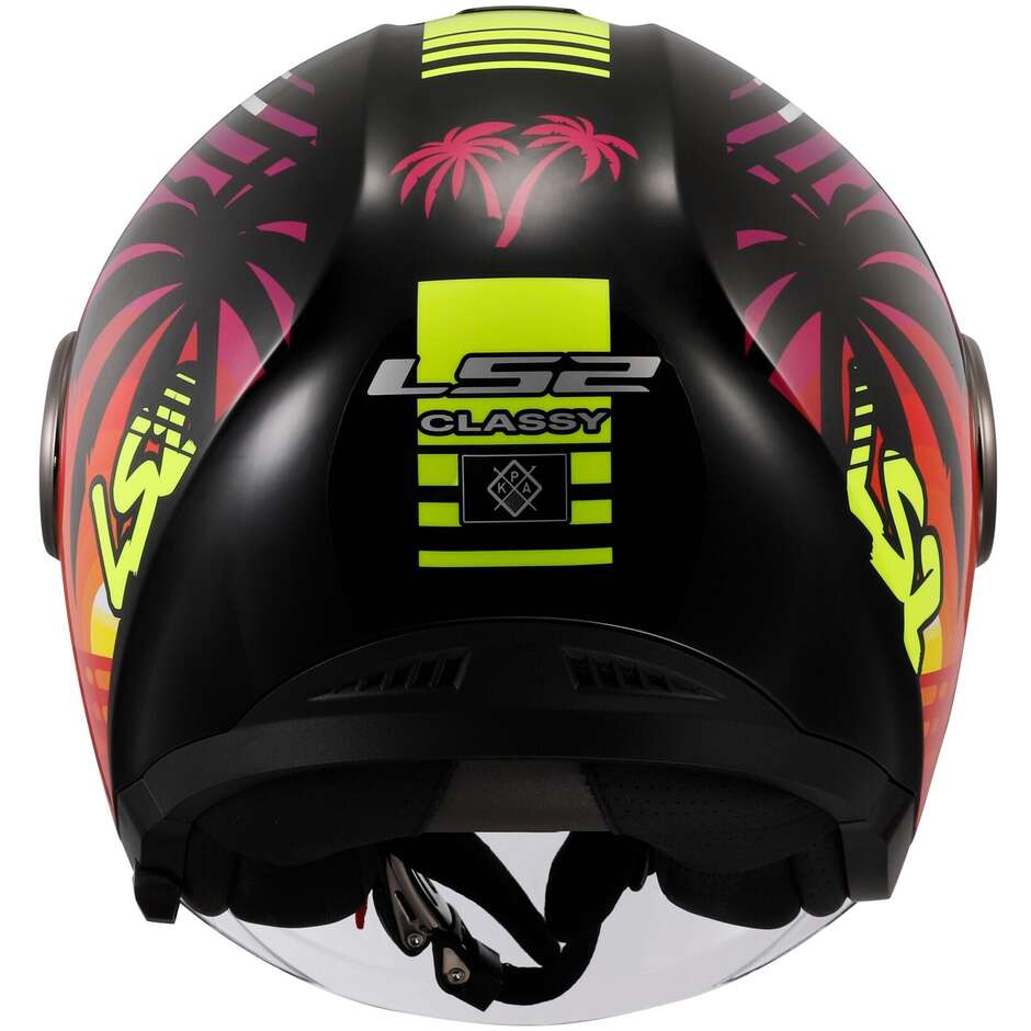 Ls2 OF620 CLASSY PALM Jet Motorradhelm Schwarz