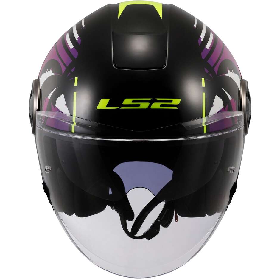 Ls2 OF620 CLASSY PALM Jet Motorradhelm Schwarz