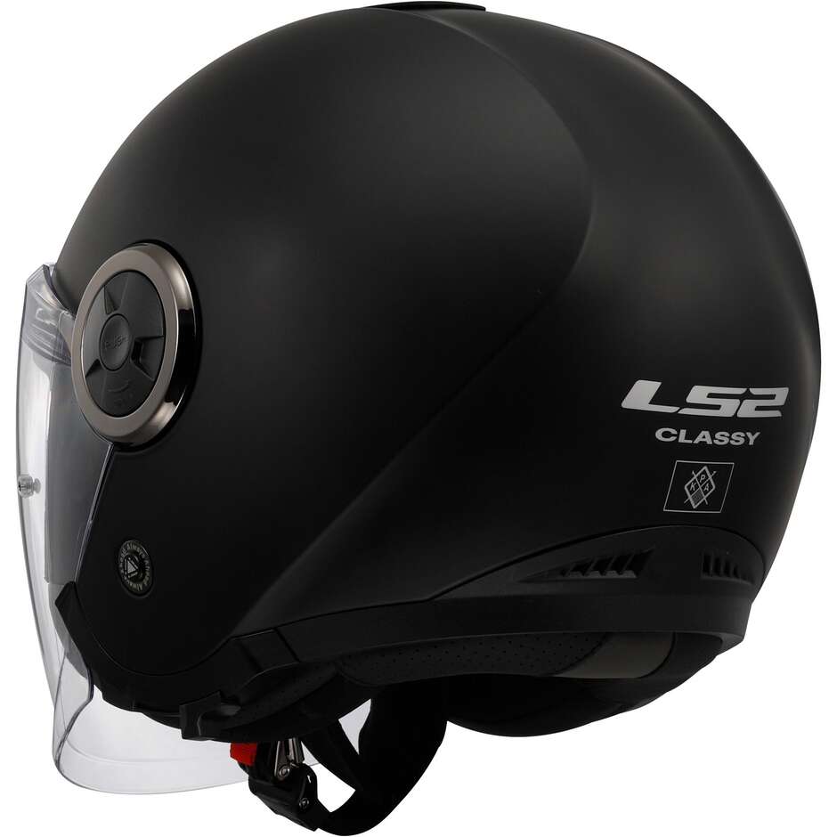 Ls2 OF620 CLASSY SOLID Matt Black Motorcycle Jet Helmet