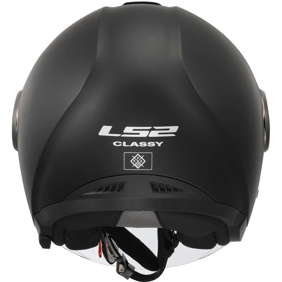 Ls2 OF620 CLASSY SOLID Matt Black Motorcycle Jet Helmet