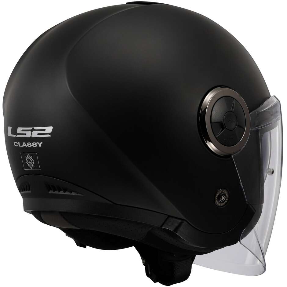 Ls2 OF620 CLASSY SOLID Matt Black Motorcycle Jet Helmet