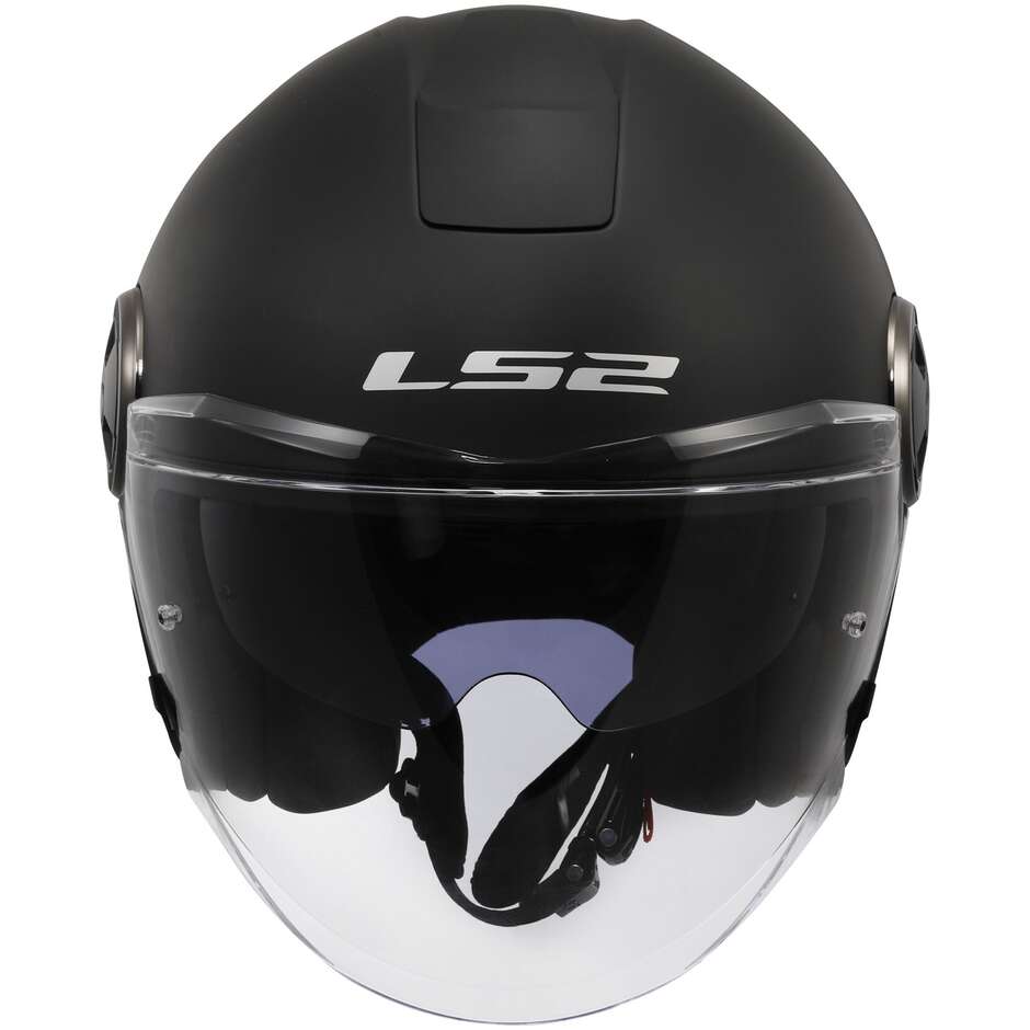 Ls2 OF620 CLASSY SOLID Matt Black Motorcycle Jet Helmet