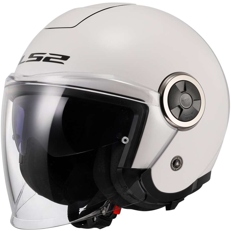 Ls2 OF620 CLASSY SOLID White Motorcycle Jet Helmet