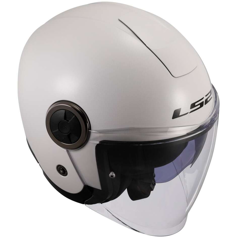 Ls2 OF620 CLASSY SOLID White Motorcycle Jet Helmet