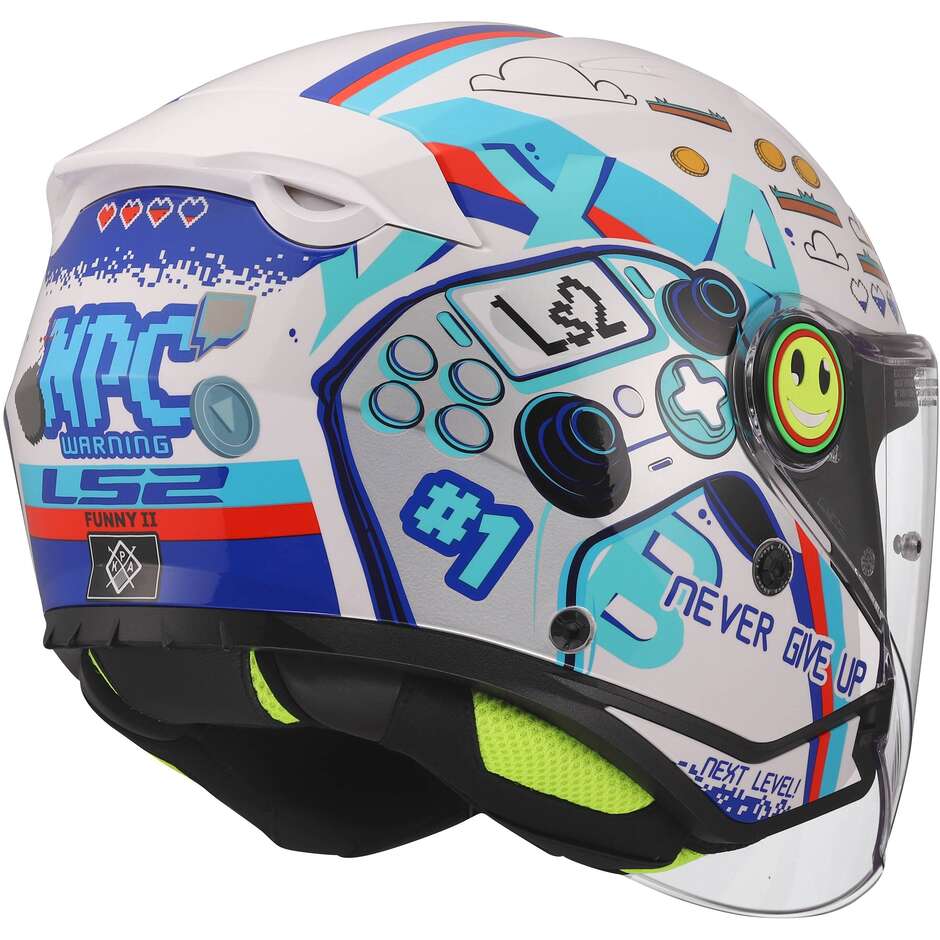 LS2 OF622 FUNNY II NEXT LEVEL Child Motorcycle Jet Helmet White