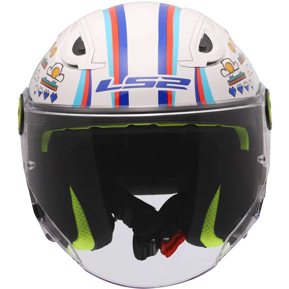 LS2 OF622 FUNNY II NEXT LEVEL Child Motorcycle Jet Helmet White