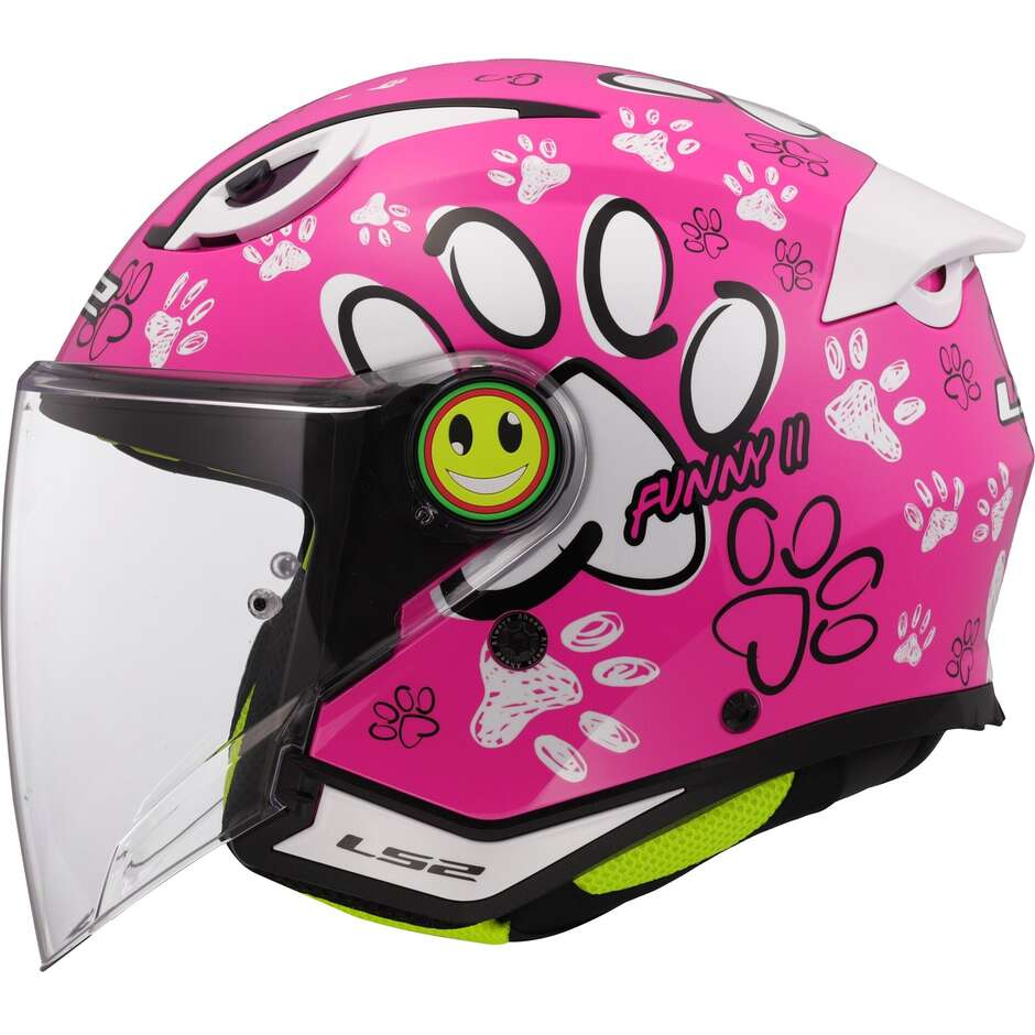 LS2 OF622 FUNNY II PAWS Casque Moto Jet Enfant