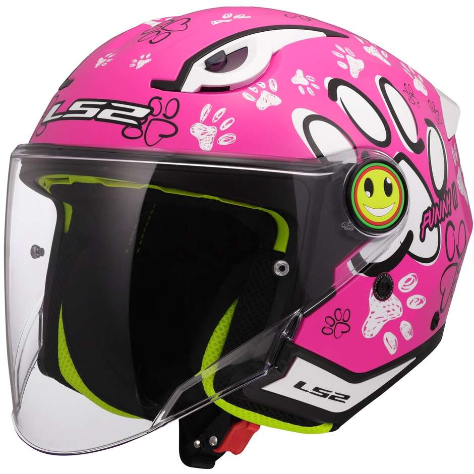 LS2 OF622 FUNNY II PAWS Casque Moto Jet Enfant