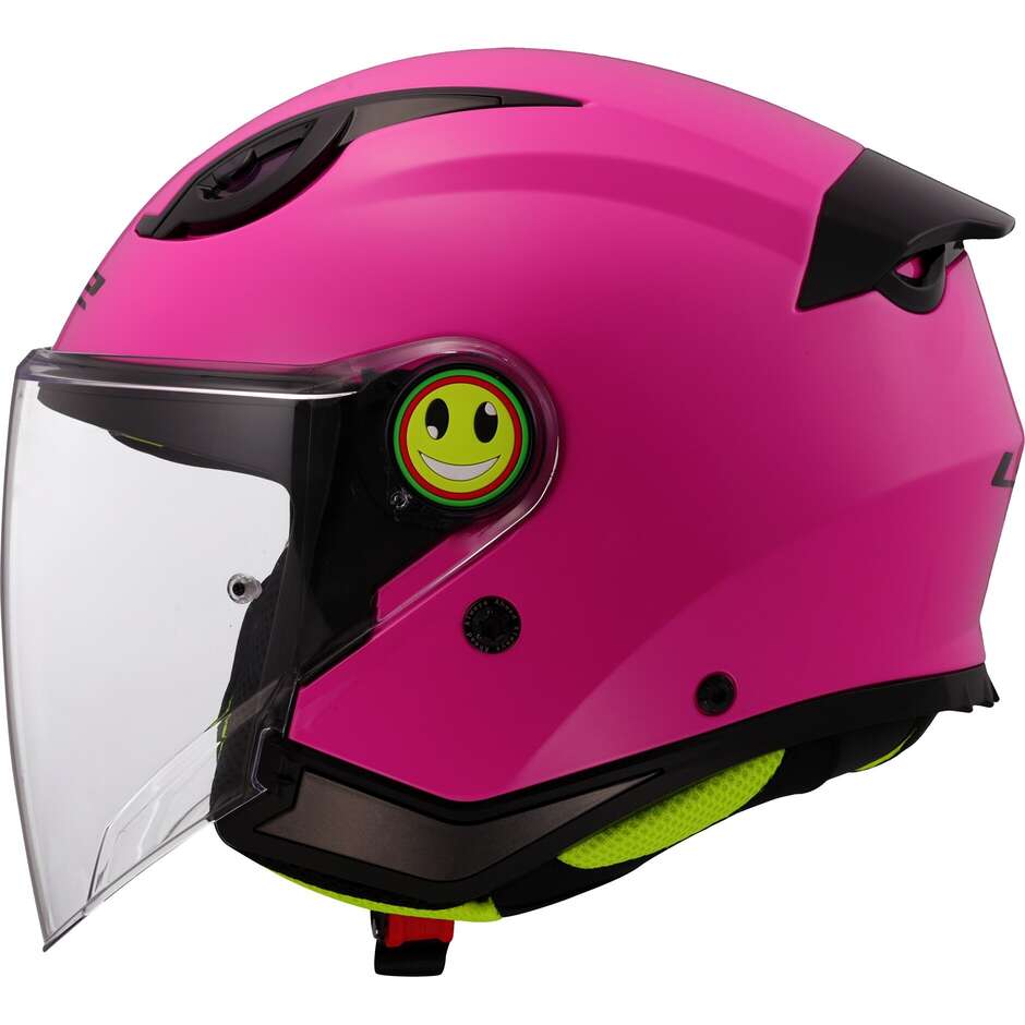 LS2 OF622 FUNNY II SOLID Child Motorcycle Jet Helmet Pink