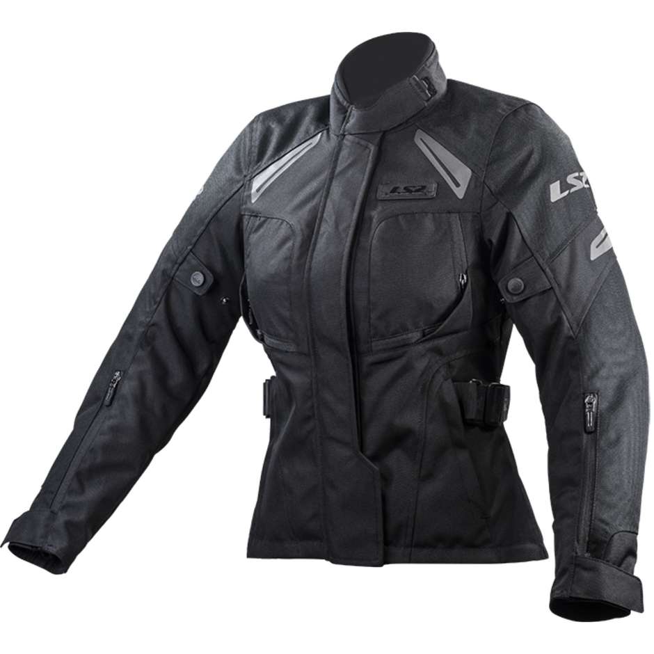 LS2 Phase Lady WP Motorcycle Technical Jacket Black Certified