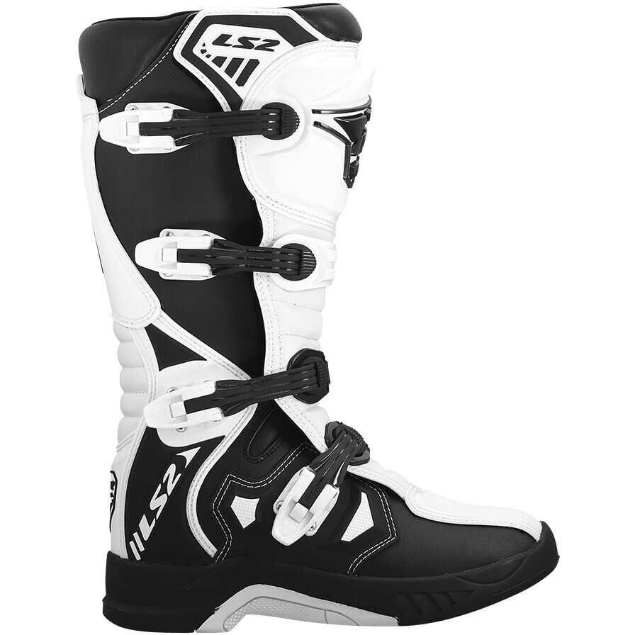 LS2 RAPTOR MAN Motorradstiefel Schwarz Weiß