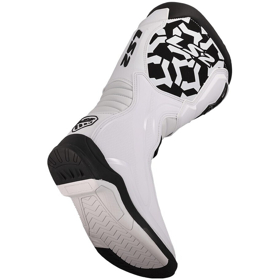 LS2 RAPTOR MAN Motorradstiefel Schwarz Weiß